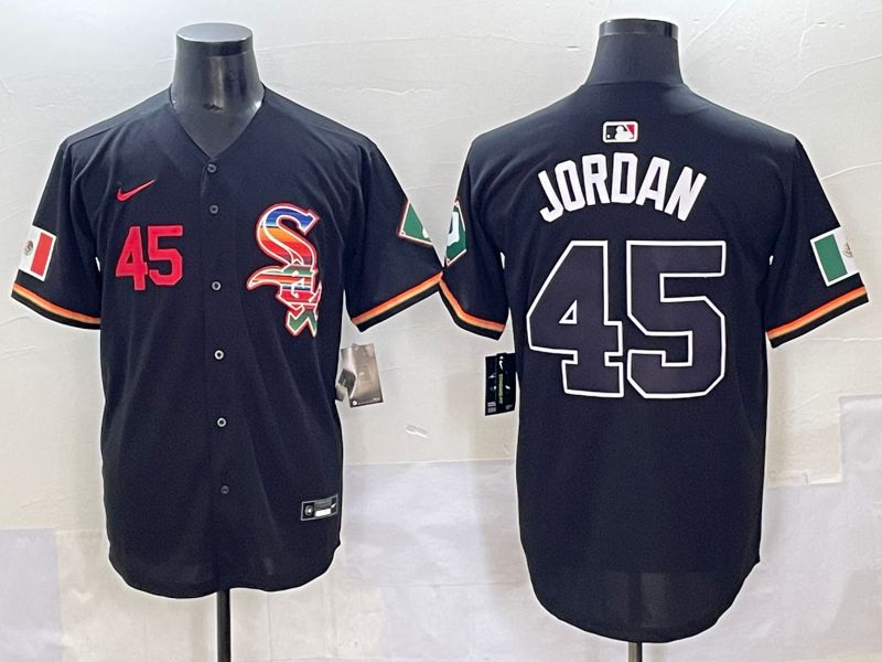 Men 2025 Chicago White Sox #45 Jordan Black Game Nike MLB Jersey style 52->chicago white sox->MLB Jersey